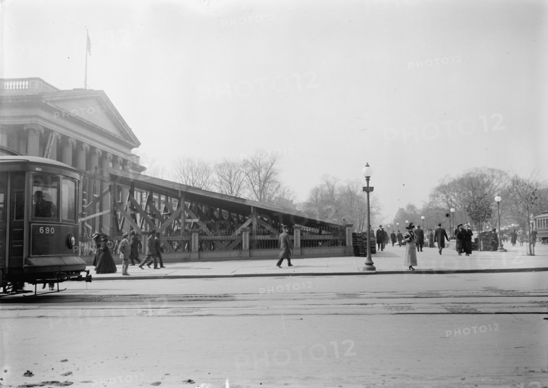 Inaugural Stands - Court of Honor Before White House, 1913.