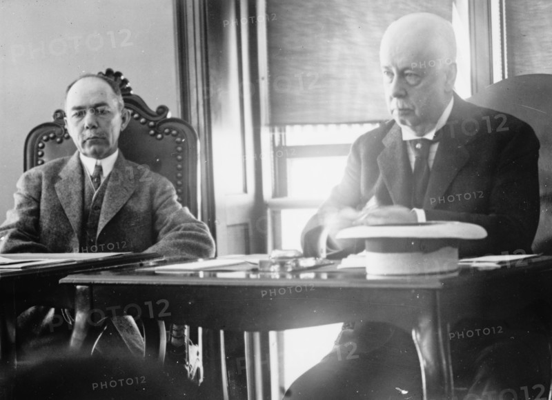 Mellen, Charles Sanger, Railroad President. Right, with C.C. Mcchord, 1914.