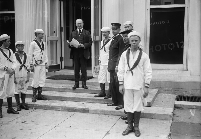Naval Scouts at White House, Washington, D.C., 1917.