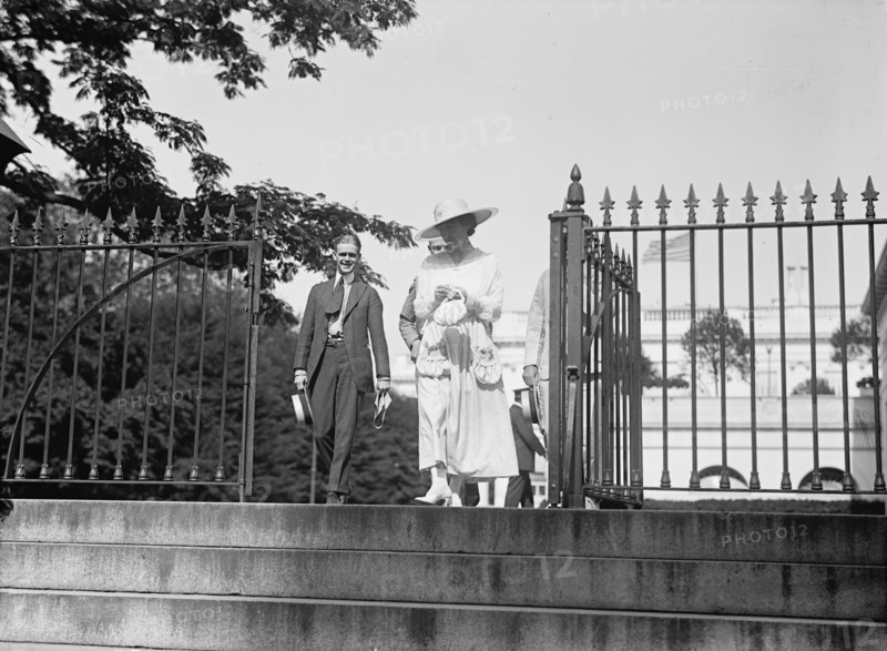 Rankin, Jeanette I.E. Jeannette, Rep. from Montana, 1917-1919. Leaving White House, 1917.