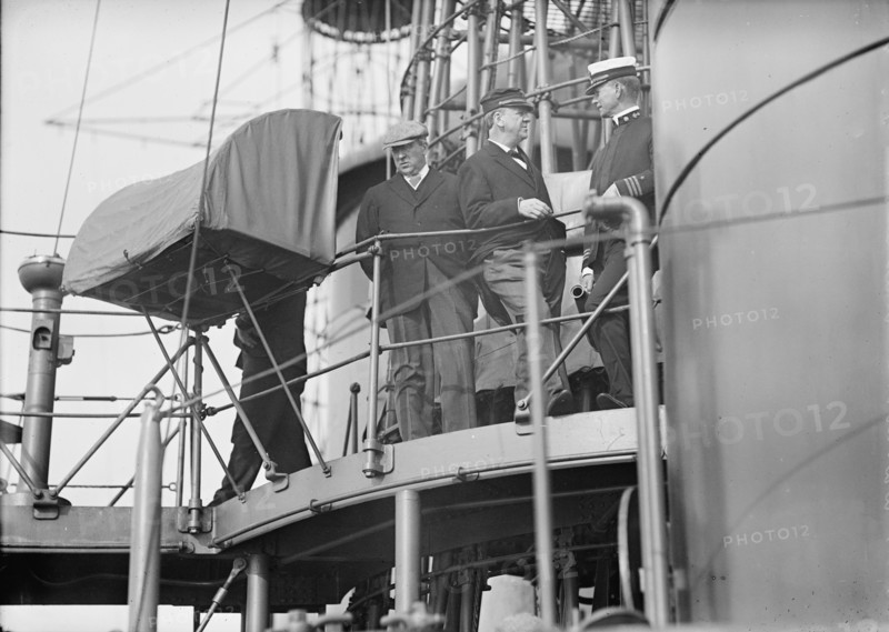 Target Practice - Daniels, Josephus, Secretary of The Navy, 1913-1921; Garrison, Lindley..., 1913. Creator: Harris & Ewing.