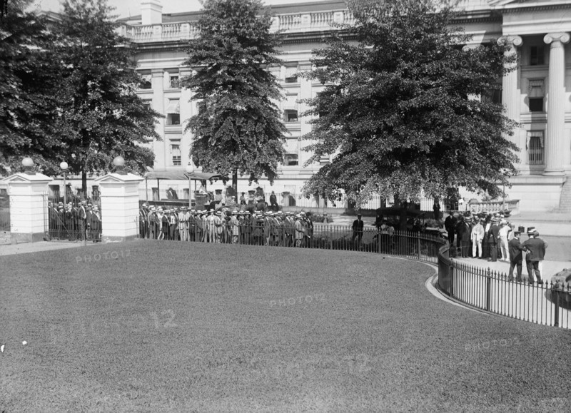View of Treasury Building from East Entrance of White House, Washington, D.C., between 1910 and 1917.