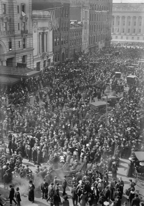 Woman Suffrage - Hikers Arriving from New York, 1913.