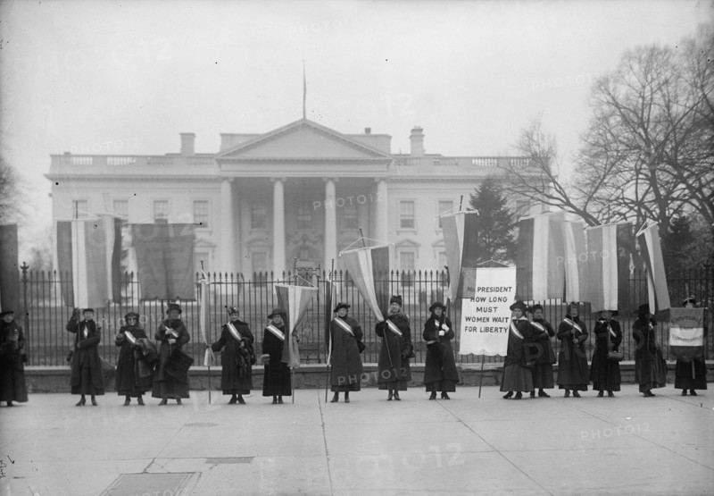 Woman Suffrage - Pickets at White House, 1917.