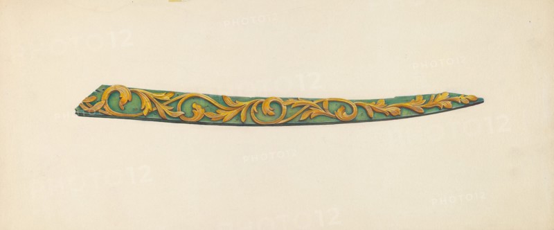 Woodcarving from Ship's Bow, c. 1938.
