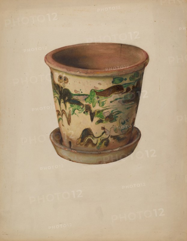 Flower Pot with Saucer, c. 1937.