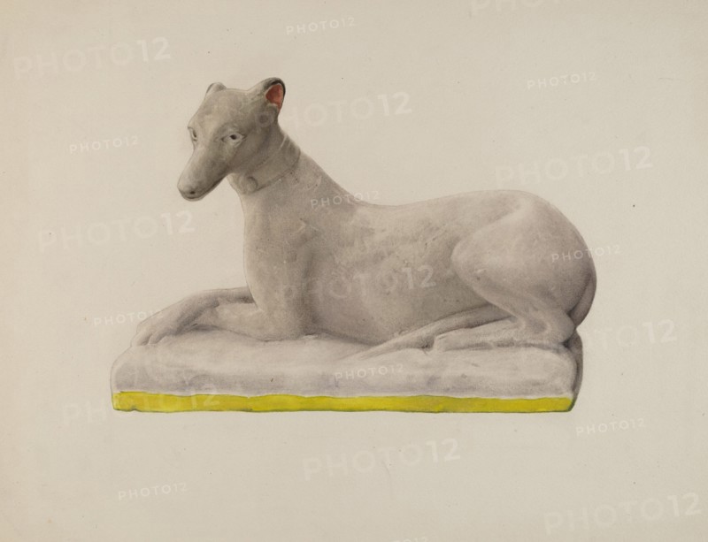 Chalkware Greyhound, c. 1941.
