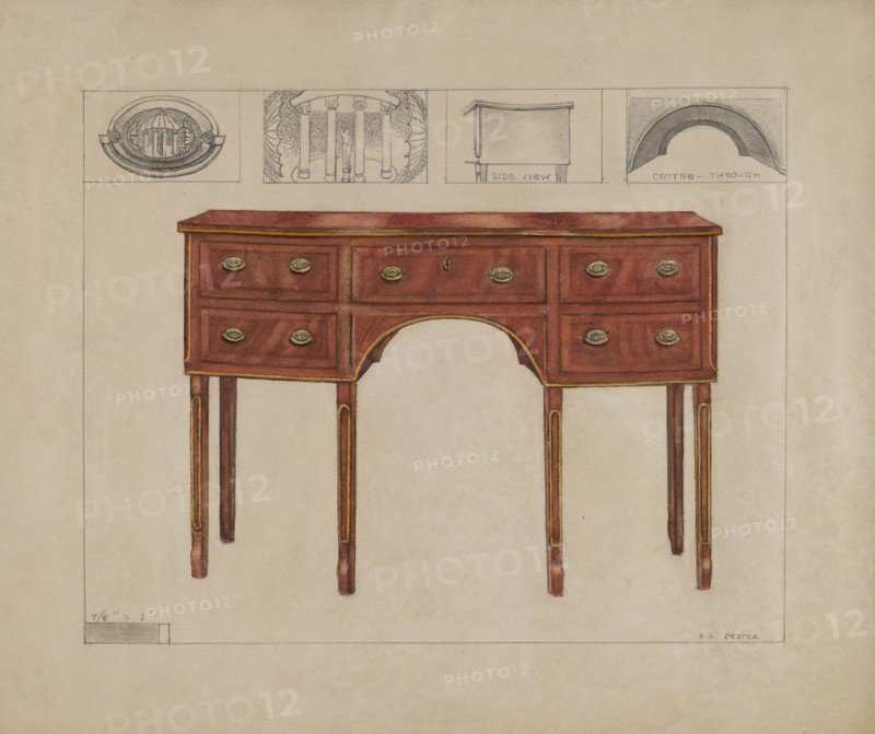 Side Board-Sheraton, c. 1936.