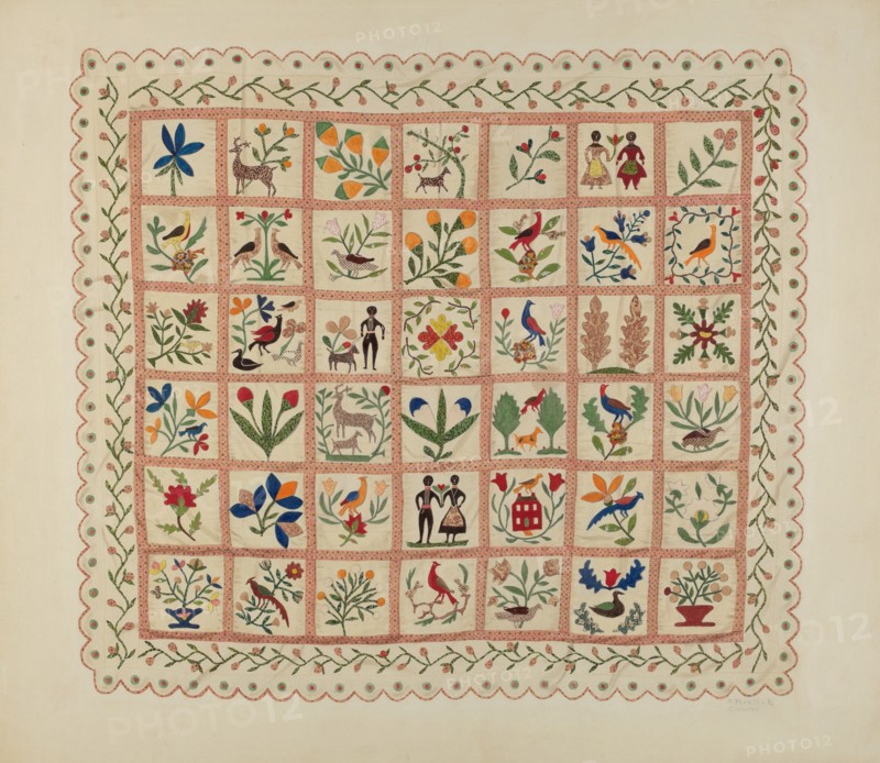 Applique Bedspread, c. 1941.