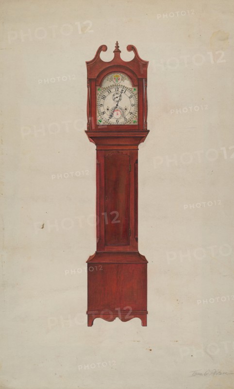 Hall Clock (Grandfather's Clock), c. 1937.