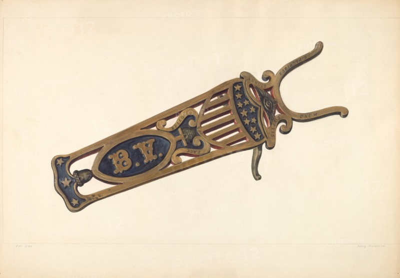 Brass Bootjack, c. 1938.