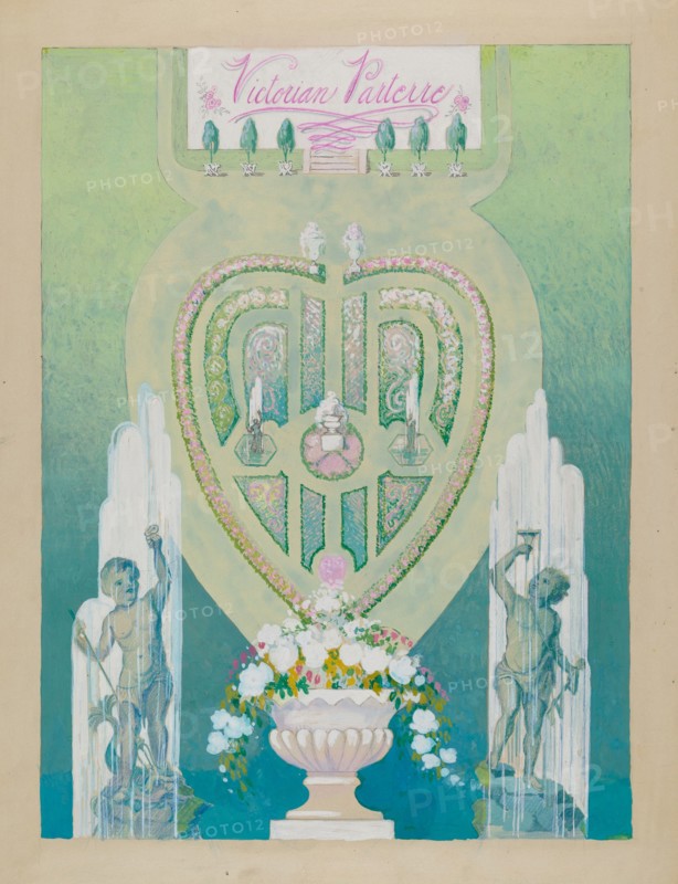 Parterre and Fountains of Blind Institution, c. 1936.