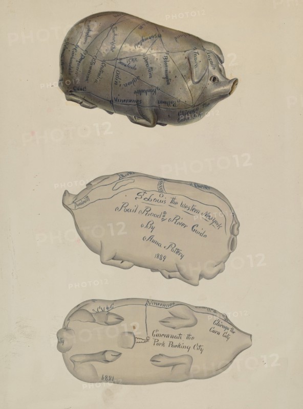 Pottery Pig, c. 1938.