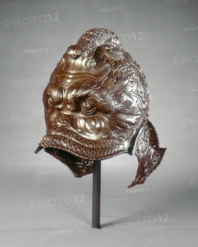 Helmet (burgonet) in the Form of a Dolphin Mask, 1540/1545.