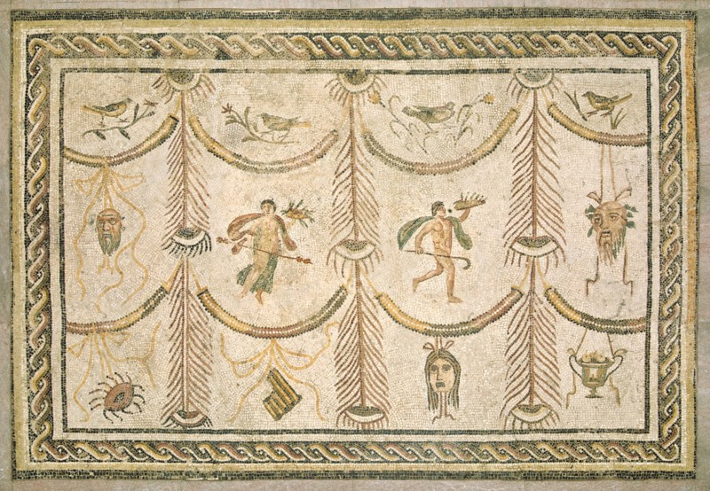 Symbols of Bacchus as God of Wine and the Theater, c. 200/225 A.D..