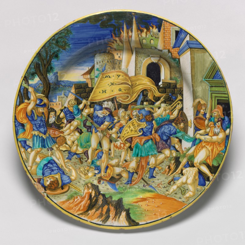 Charger with the Battle of Roncevaux, 1533.