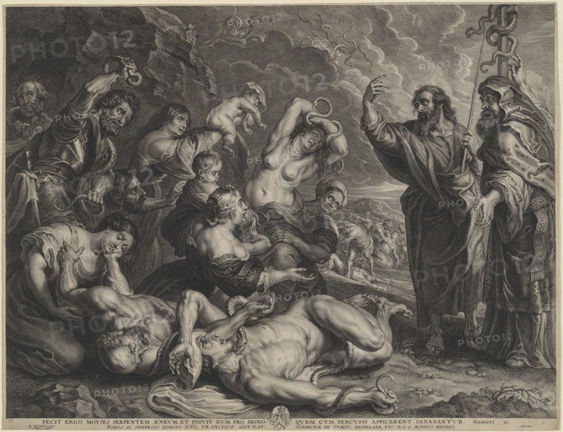 Moses and the Brazen Serpent, 1580-1633.