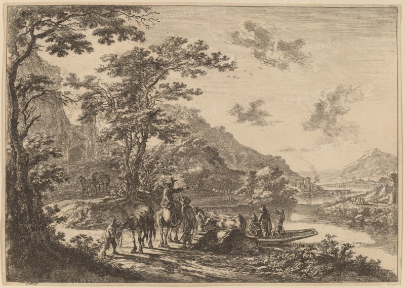View of the Tiber in the Campagna.