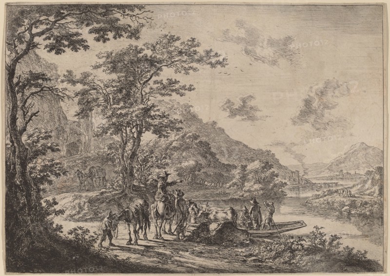View of the Tiber in the Campagna.