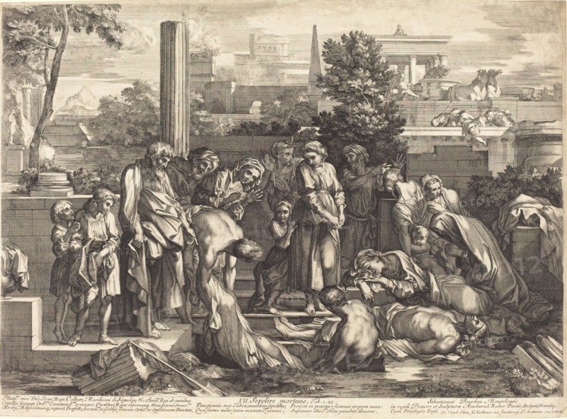 Sepelire mortuos, 1665/1670.