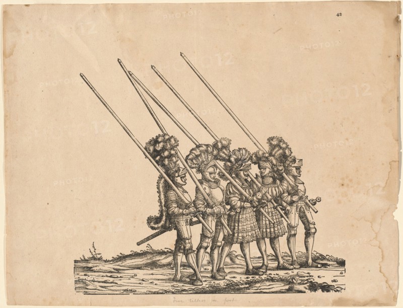 Five Tilters on Foot, 1516/1518 (published 1522, printed 1777 or 1796).