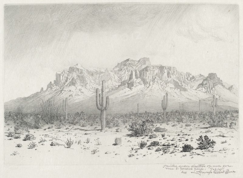 Superstition Mountain, Apache Trail, Arizona (no.1), 1929.