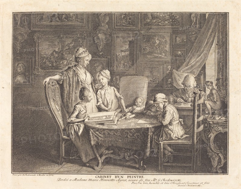 Cabinet d'un Peintre, 1771.