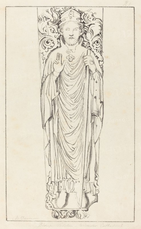 Bishop Wulstan, in Worcester Cathedral, published 1829.