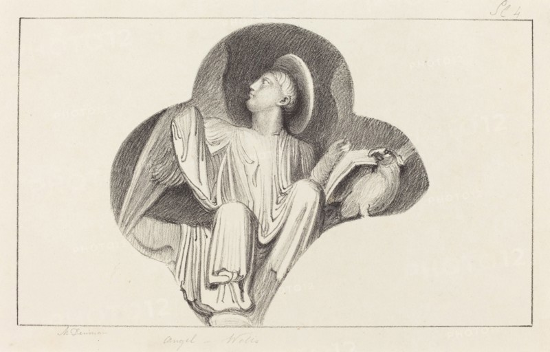 An Angel, from Wells Cathedral, published 1829.