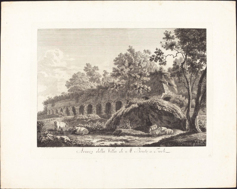 Avanzi della Villa di M. Bruto a Tivoli, 1794.