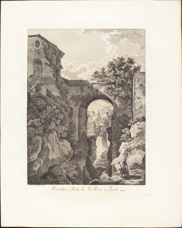 Cascata e Ponte di San Rocco a Tivoli, 1795.