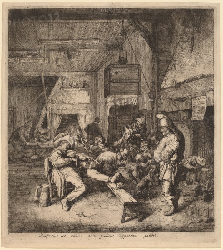 Violin Player Seated in a Tavern, 1685.