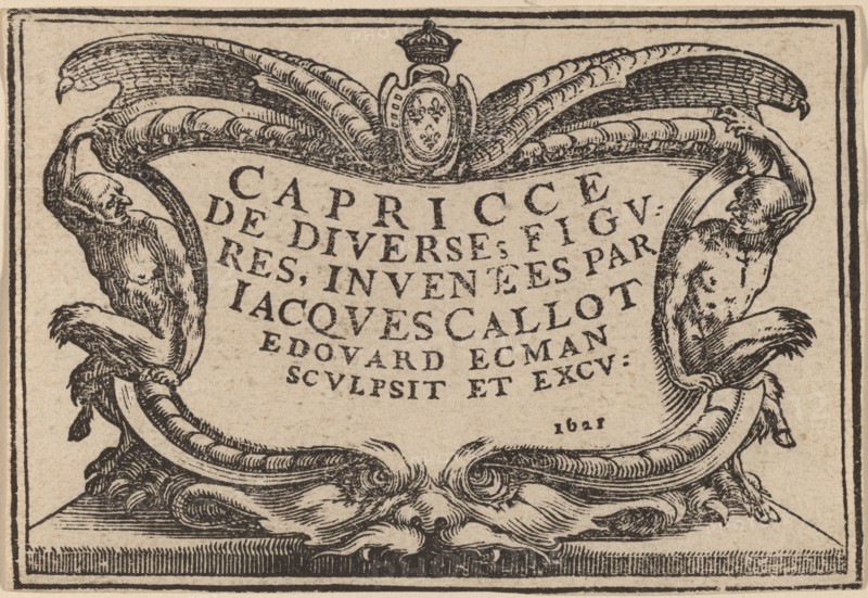 Title Page for "The Capricci", 1621.