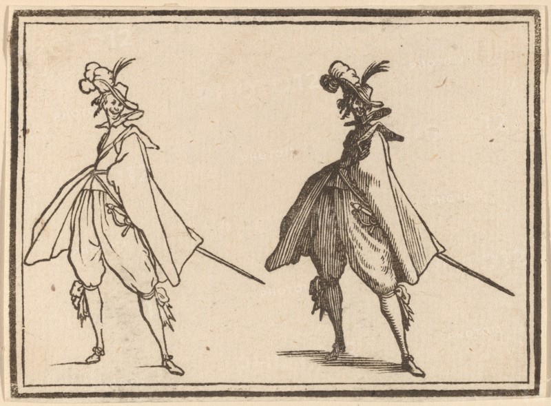 Gentleman in a Large Mantle, Front View, 1621.