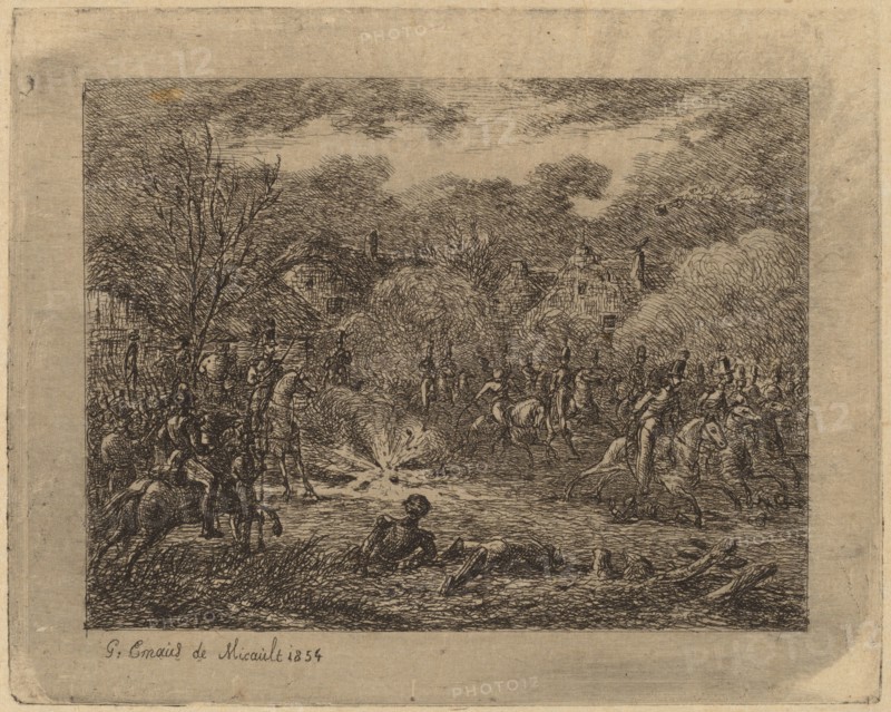 Explosion of a Grenade (L'Explosion d'une grenade), 1854.