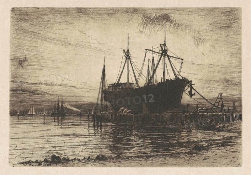 Sunset?Gowanus Bay, 1880.