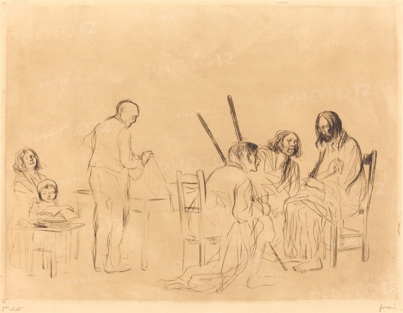 Before the Supper at Emmaus (first plate), 1910.