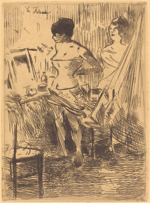 Dancers in Their Dressing Room, c. 1876.