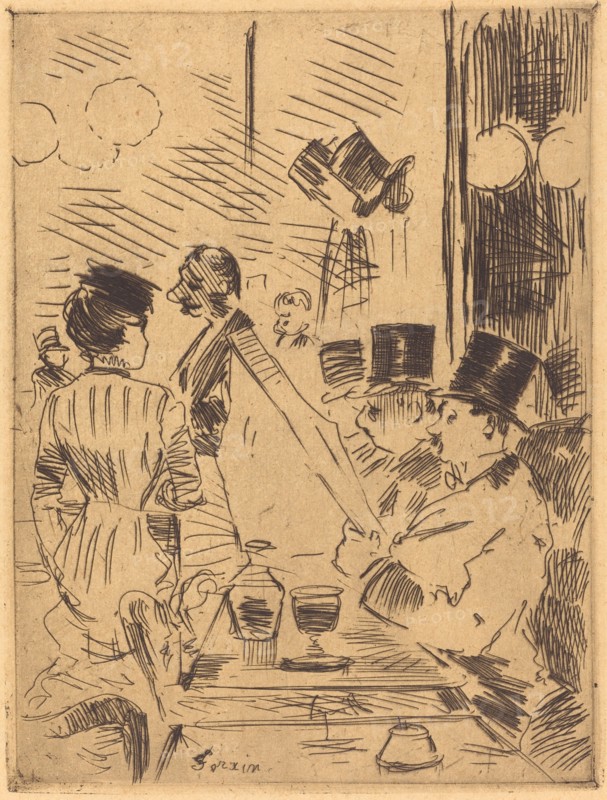 The Cafe of the New Athens, c. 1876.