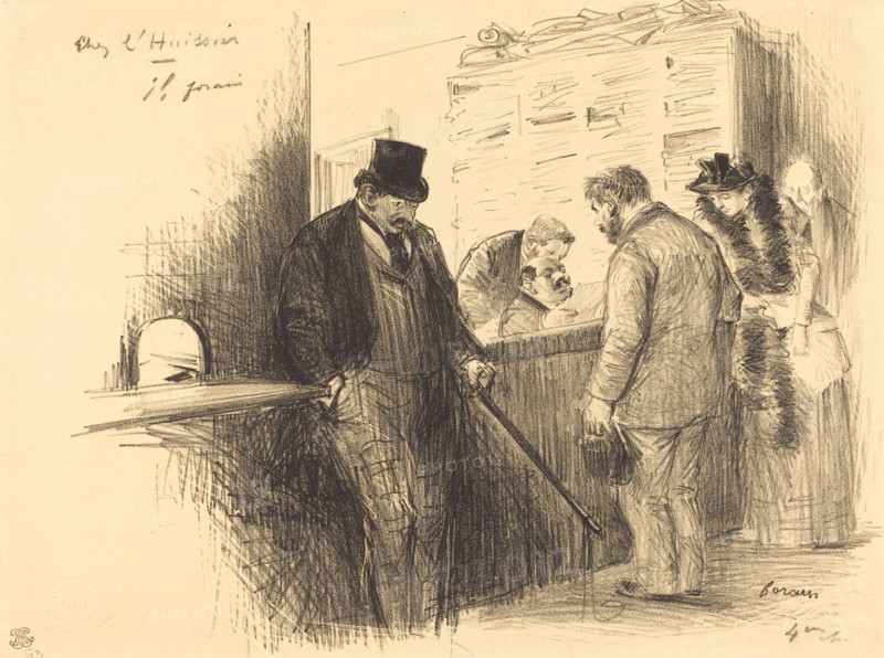 At the Bailiff's, c. 1891.