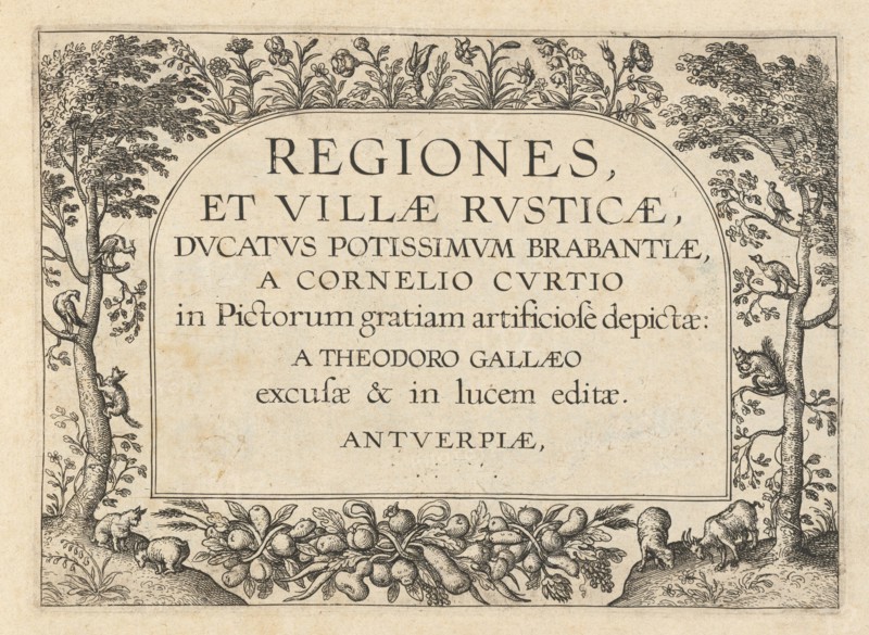 Title Page for "Regiones et Villae Rusticae", published in or before 1633.