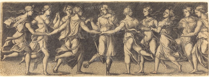 Apollo Dancing with the Nine Muses.