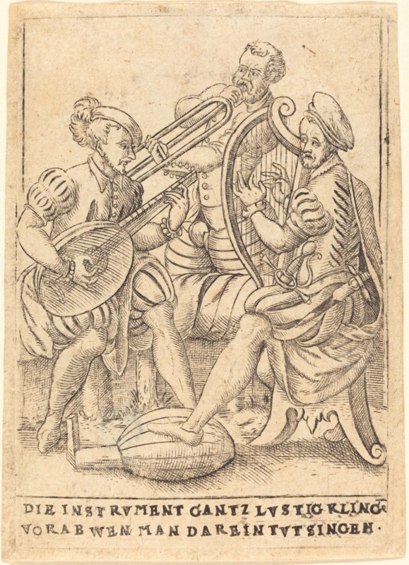 Die Instrvment gantz lvstig Kling vorab wen man darein tvt singen, c. 1580.