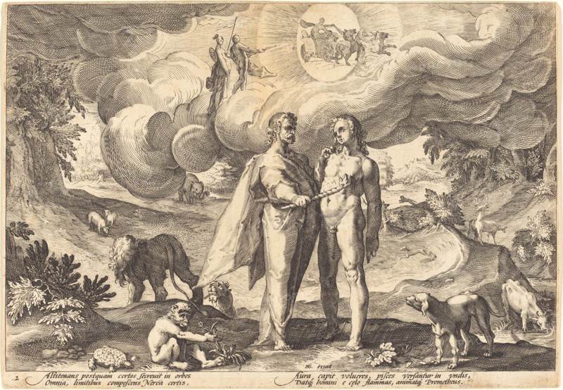 Prometheus Making Man and Animating Him with Fire from Heaven.
