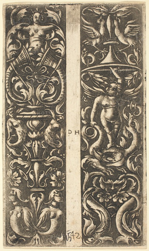 Ornament with Sirens and Ornament with Genius.