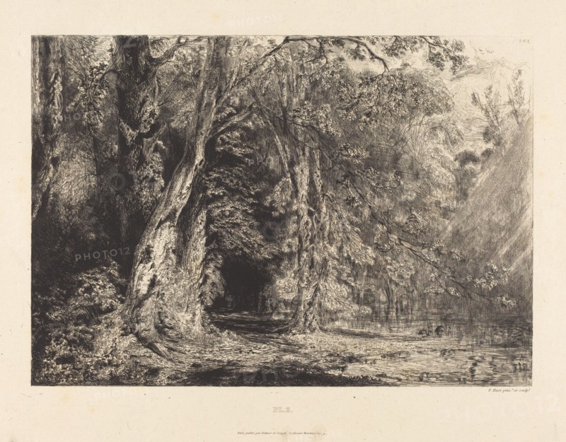 L'Ile Séguin in Flood, 1833.