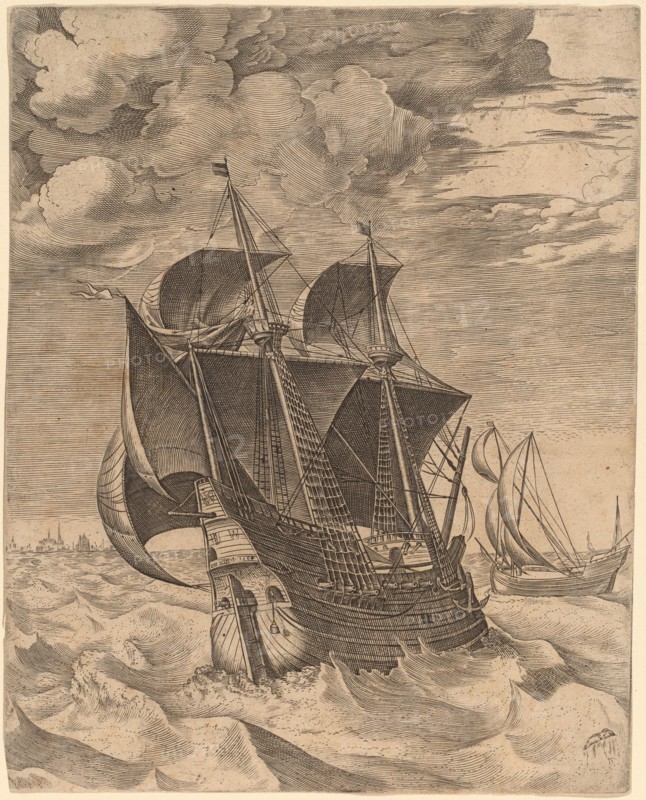 A Dutch Hulk and a Boeier, 1565.