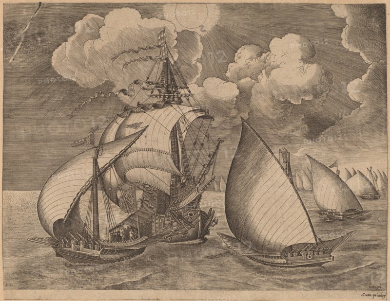 A Fleet of Galleys Escorted by a Caravel, 1565.