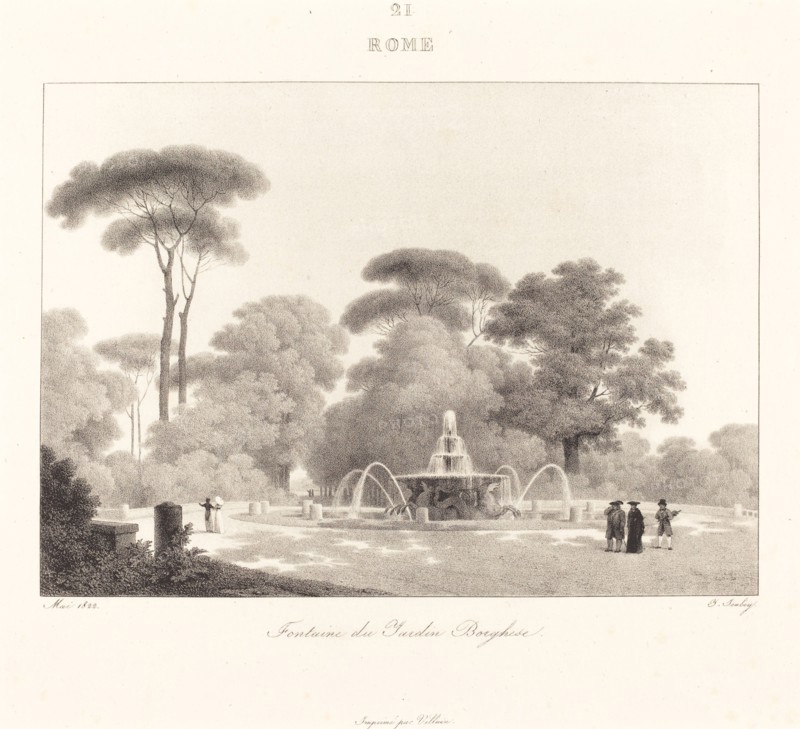 Fontaine de Jardin Borghese, 1822.