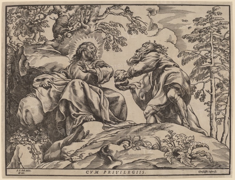 The Temptation of Christ by the Devil.